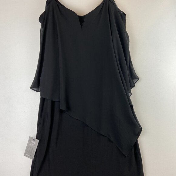 Le Chateau Women Chiffon Off-the-Shoulder Cape Dress XXL - Picture 7 of 9